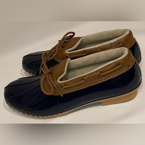 NWT JBU by Jambu Women’s Woodbury Waterproof Duck Shoes Navy/Tan Size 10M - Picture 13 of 16